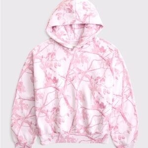 Pink Floral Hoodie Pullover